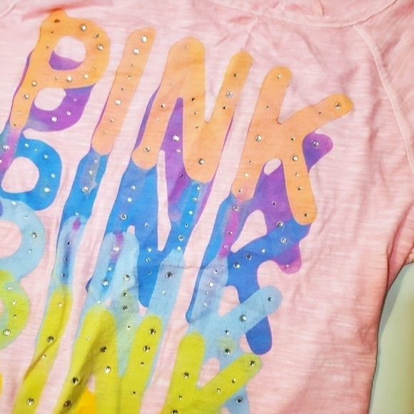 VS PINK NEON PINK EMBELLISHED TEE - Picture 5 of 9